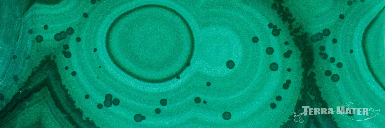 Malachite détail pierre polie