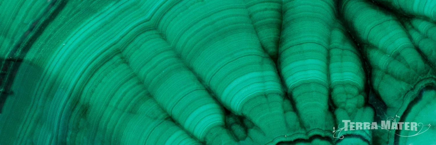 Malachite détail pierre polie