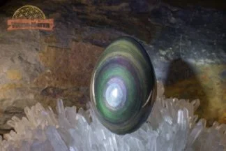 Oeuf poli en obsidienne oeil céleste AAA