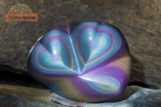 Sublime forme libre en obsidienne arc en ciel de qualité AAA +