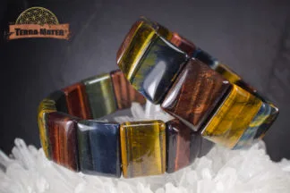 Bracelet d'oeil de tigre, oeil de faucon et oeil de taureau