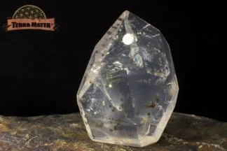 Pointe de quartz Girasol à inclusion de Pyrite