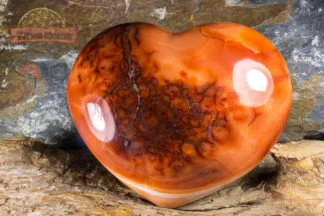 Coeur Poli de Cornaline de Madagascar
