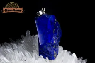 Pendentif de lapis lazuli AAA d'Afghanistan - Sar E Sang - Montage artisanal - Pièce unique
