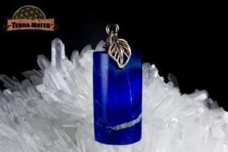Pendentif de lapis lazuli AAA d'Afghanistan - Sar E Sang - Montage artisanal en argent 925 - Pièce unique