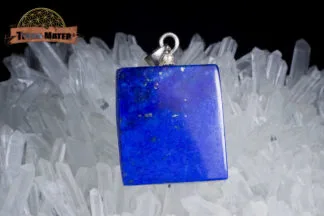 Pavé de lapis lazuli semi poli de qualité AAA - Sar E Sang Afghanistan - Monture argent 925