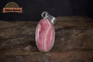 Pendentif de Rhodochrosite sur argent 925