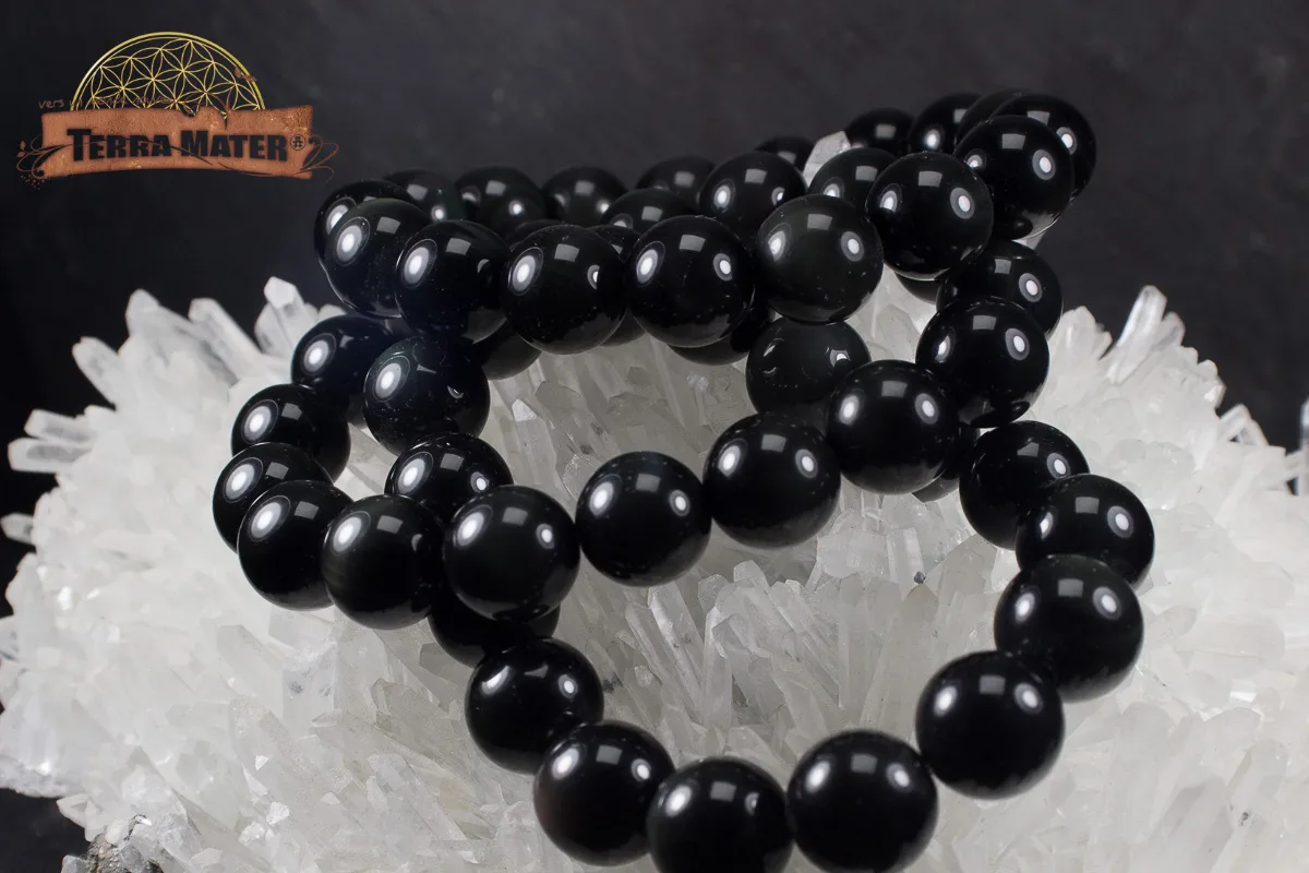 Bracelet d'Obsidienne Œil Céleste 12 mm – Image 3