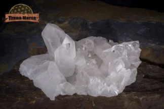 Druse de cristal de roche- Amas de quartz hyalin du Brésil