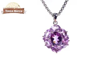 améthystes facettées monture argent 925