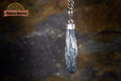 Pendentif d'indicolite du Brésil - monture argent 925