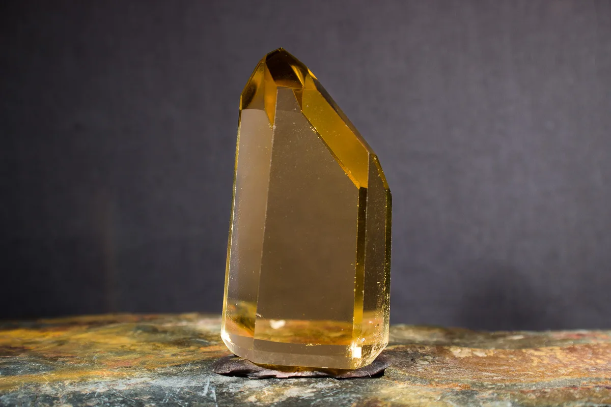 Cristal naturel de citrine brésilienne qualité AAA couleur cognac