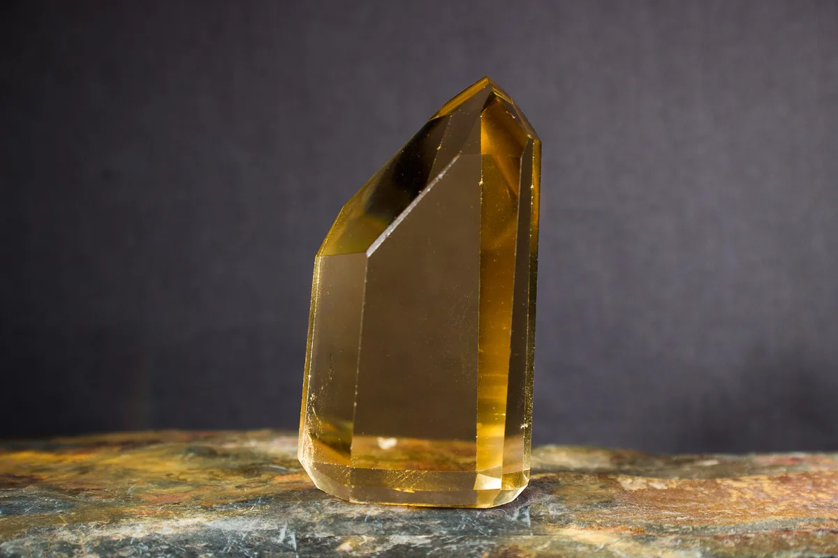 Cristal naturel de citrine brésilienne qualité AAA couleur cognac