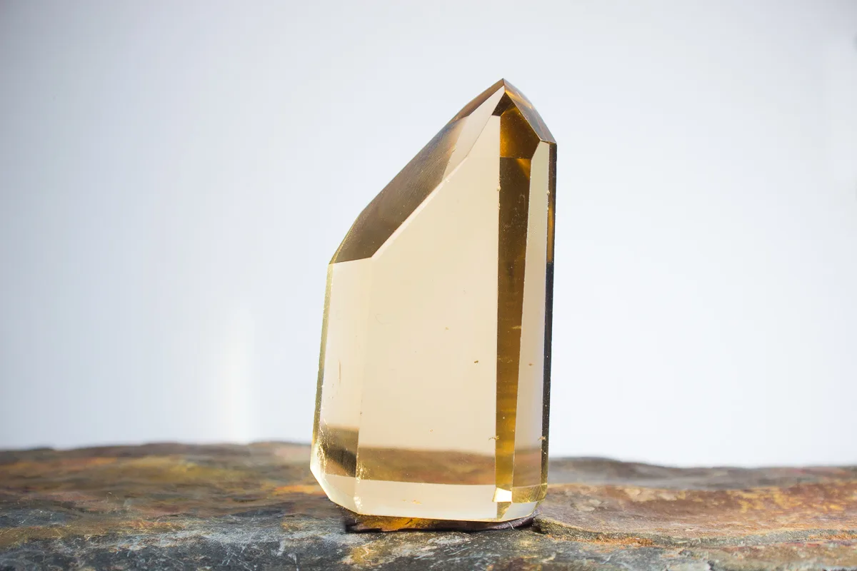 Cristal naturel de citrine brésilienne qualité AAA couleur cognac